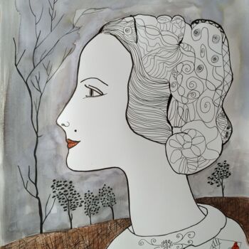 Drawing titled "Nostalgia for youth" by Janna Shulrufer, Original Artwork, Ink