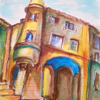Peinture intitulée "Saint Paul" par Edith Bos Boyer (EDITH DONC), Œuvre d'art originale, Aquarelle