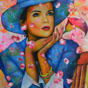 Peinture intitulée "Toi, ma p'tite foli…" par Jeannette Guichard-Bunel, Œuvre d'art originale, Huile Monté sur Châssis en bo…