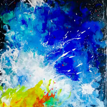 Peinture intitulée "Blusy" par Frederic Janssens (Fredj), Œuvre d'art originale, Acrylique