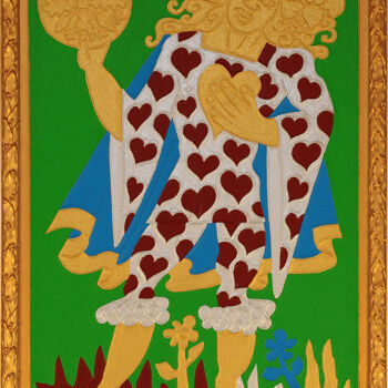 Peinture intitulée "Valet de Denier" par Marcel Mariono, Œuvre d'art originale, Acrylique