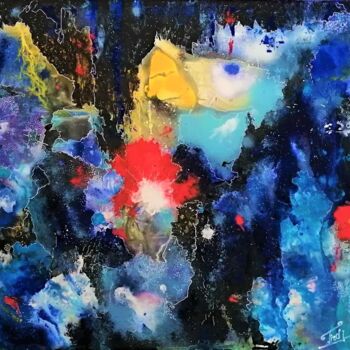 Peinture intitulée "Note Bleue" par Frederic Janssens (Fredj), Œuvre d'art originale, Acrylique