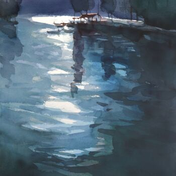 Pittura intitolato "Let there be sparkl…" da Prashant Prabhu, Opera d'arte originale, Acquarello