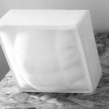 Sculpture intitulée "Volume Courbe O1" par Marcel Mariono, Œuvre d'art originale, Plâtre