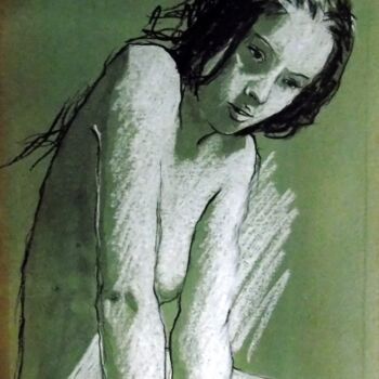 Painting titled "elle 2" by Vincent Tessier Xxc, Original Artwork, Wax
