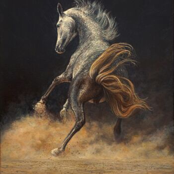 Painting titled "Freedom no3 - Wild…" by Chamindra De Silva Abeyewickreme, Original Artwork, Acrylic