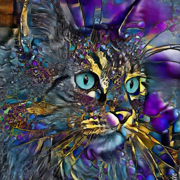 Arte digitale intitolato "Figaroo, cat" da L.Roche, Opera d'arte originale, Acrilico