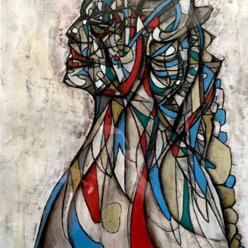 Painting titled "Créature#2 - art br…" by Eric Leroy (Rico), Original Artwork, Acrylic
