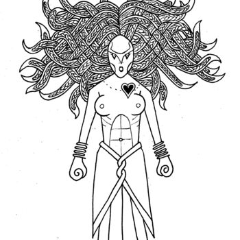 Dessin intitulée "Capillocarpum" par Azathoth, Œuvre d'art originale, Crayon
