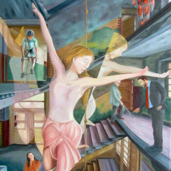 Painting titled "Deixant fragments (…" by Josep Maria Fontanet Sureda, Original Artwork, Oil Mounted on Wood Stretcher frame
