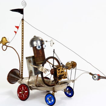 Sculpture intitulée "top driver in form…" par Branimir Misic, Œuvre d'art originale, Métaux