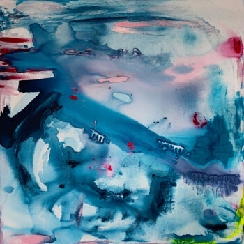 Pintura titulada "The blue in me is y…" por Fjara Storm, Obra de arte original, Acrílico