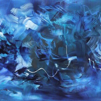 Ζωγραφική με τίτλο "Across The Sea" από Paresh Nrshinga F R S A, Αυθεντικά έργα τέχνης, Ακρυλικό