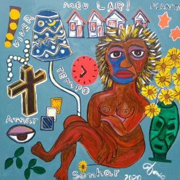 Peinture intitulée "Vida privada minha…" par Antonio Alves De Souza, Œuvre d'art originale, Acrylique