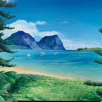 Malerei mit dem Titel "Lord Howe Island" von Helen Mitra, Original-Kunstwerk, Öl