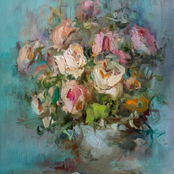 「"Fiori"」というタイトルの絵画 Hennadii Penskyiによって, オリジナルのアートワーク, オイル