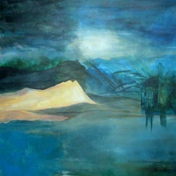 Peinture intitulée "labas" par Noëlle Dauby, Œuvre d'art originale