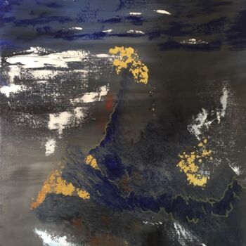 Painting titled "CHAQUE JOUR" by Pascale Rey-Texier, Original Artwork, Acrylic Mounted on Wood Stretcher frame