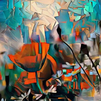 Digitale Kunst mit dem Titel "Amapolas" von L.Roche, Original-Kunstwerk, Acryl