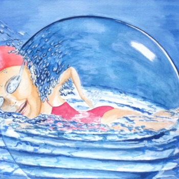 Peinture intitulée "Aquarelle originale…" par Isabelle Redonnet, Œuvre d'art originale, Aquarelle
