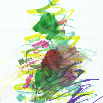 「Christmas tree」というタイトルの描画 Nataliia Belozerovaによって, オリジナルのアートワーク, マーカー