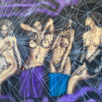 「Cracked Soul I」というタイトルの絵画 Hüseyin Akによって, オリジナルのアートワーク, オイル