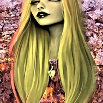 Digitale Kunst getiteld "Gothic woman in a f…" door Armajay, Origineel Kunstwerk, Digitaal Schilderwerk