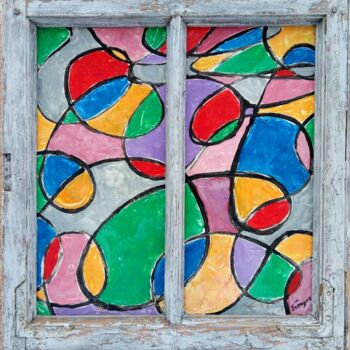 제목이 "abstract flowers 2"인 미술작품 Kyrylo Bondarenko로, 원작, 아크릴
