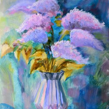 Pintura intitulada "Spring gifts" por Elena Afanasieva, Obras de arte originais, Óleo Montado em Armação em madeira
