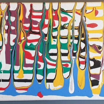 Painting titled "Incroci pericolosi 4" by Marco Sergio Fassiotti, Original Artwork, Enamel Mounted on Wood Panel