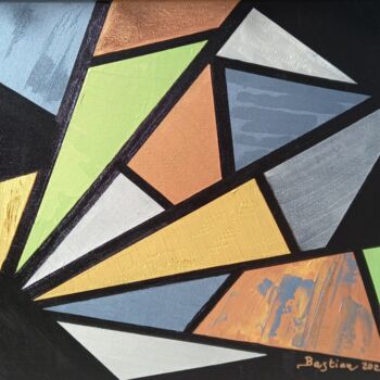 Peinture intitulée "METAL" par Bastian, Œuvre d'art originale, Huile