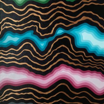 "The Sea is Worrying…" başlıklı Tablo Evgenia Kiperiya tarafından, Orijinal sanat, Akrilik Ahşap Sedye çerçevesi üzerine mon…