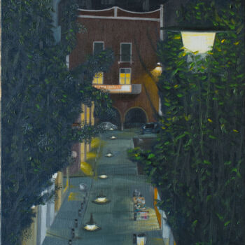 Pintura titulada "Nocturn 6" por Josep Maria Fontanet Sureda, Obra de arte original, Oleo Montado en Bastidor de camilla de…