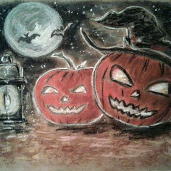 "Halloween" başlıklı Resim Karolina Ingo (Karolina Navi -Ingo) tarafından, Orijinal sanat, Pastel