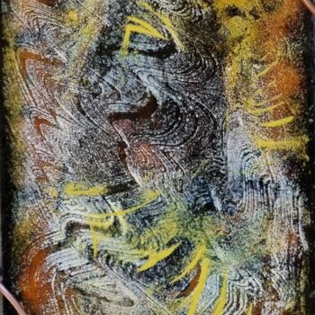 Pintura titulada "Awa nagi no kami (沫…" por Isabelle Mathis, Obra de arte original, Esmalte