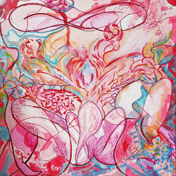 Pintura titulada "Orgasmic world" por Gioia Albano, Obra de arte original, Acrílico