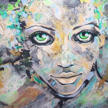 Pittura intitolato "THE WHOLE WORLD IS…" da Tanya Efe, Opera d'arte originale, Acrilico