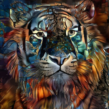 「Tiger Millenium」というタイトルのデジタルアーツ L.Rocheによって, オリジナルのアートワーク, 2Dデジタルワーク