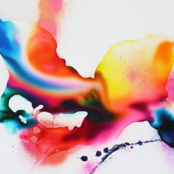 Pittura intitolato "Wish I were a bee" da Miriam Smidt, Opera d'arte originale, Inchiostro