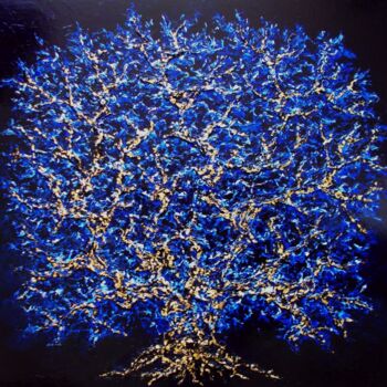 绘画 标题为“Arbre bleu” 由Olivier Lecourtois, 原创艺术品, 油