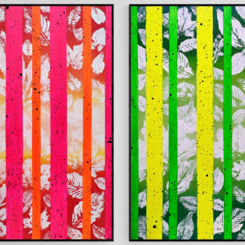 Painting titled "Contrast autumn (Di…" by Anatolii Kazymyrchuk, Original Artwork, Acrylic Mounted on Wood Stretcher frame