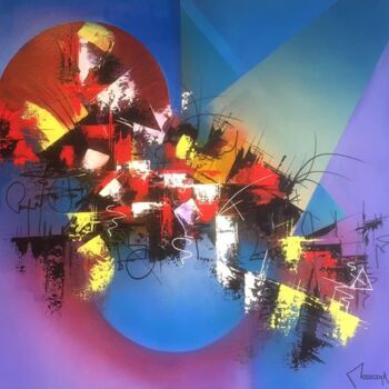 Peinture intitulée "Regard" par Michel Maszczyk, Œuvre d'art originale, Acrylique