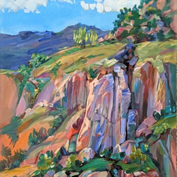 Painting titled "weeping willows" by Armen Ghazayran (Nem), Original Artwork, Acrylic
