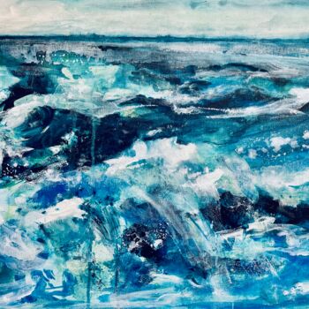 Malerei mit dem Titel "Seegang" von Andreja Soleil, Original-Kunstwerk, Acryl