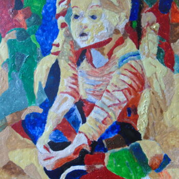 Painting titled "L’Émerveillement d’…" by Audran, Original Artwork, Pigments