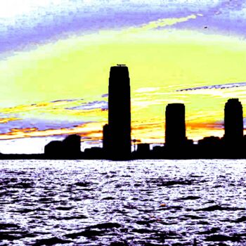 Fotografia intitolato "Nw Jersey Skyline 3…" da Ken Lerner, Opera d'arte originale, Fotografia digitale