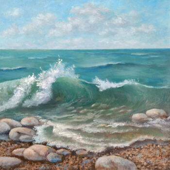 Malarstwo zatytułowany „Dance of the waves” autorstwa Tamara Rozinskay, Oryginalna praca, Olej