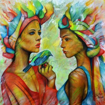 Peinture intitulée "Tout feu, tout flam…" par Jeannette Guichard-Bunel, Œuvre d'art originale, Huile Monté sur Châssis en bo…