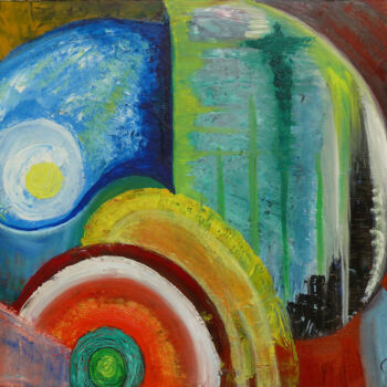 Peinture intitulée "Circonvolution" par Aurélie Sarrazin, Œuvre d'art originale, Huile
