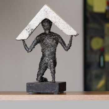 Sculpture titled "Refuge (29x14x20 1.…" by Karen Axikyan, Original Artwork, Concrete